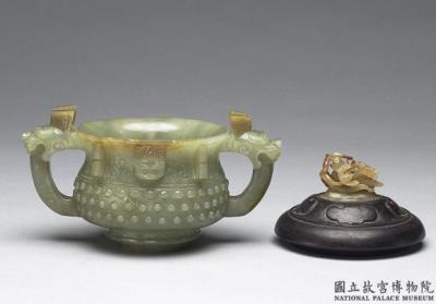 图片[3]-Jade gui-shaped incense burner with knob pattern, Qing dynasty (1644-1911)-China Archive